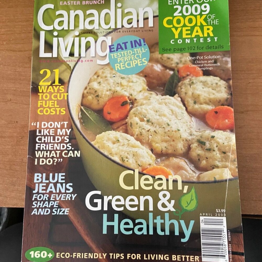 2/$30 Canadian Living Magazine Apr 2009 Vol34 No4 Easter Brunch Meatless Dinners